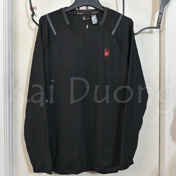Spyder Other - Spyder men active long sleeve Performance tee BLACK
